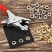 Grommet Tool Kit with 300 Metal Eyelets - Leather Hole Punch Pliers Set for Shoes, Bags, Crafts - Silver 1/4 Inch - Buy Online on GoSupps.com