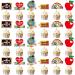 24Pcs Thank You Teacher Cupcake Toppers Thank You Cupcake Toppers Teacher Appreciation Decorations for Teachers Day Party Decorations