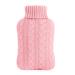 samply Hot Water Bottle with Knitted Cover 2L Hot Water Bag for Hot and Cold Compress Hand Feet Warmer Neck and Shoulder Pain relief Pink 2L Pink