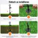 Earth Anchor Dog Spiral Blade - Heavy-Duty Anchor Spike for Large Dogs | Secure Cable Chain for Garden & Beach | Holds Up to 225 LBS (Black) - Buy Online on GoSupps.com
