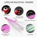 5pcs Fishing Bucktail Teaser Hooks with Crystal Flash Skirt | Saltwater Fluke Flounder Rig Jig Hooks | 5 Colors Pink & White - Buy Online on GoSupps.com
