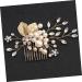 Ipetboom Beaded Hair Comb Crystal Headpiece Flower Girl Hair Clip Jewelry Comb Bride Pearl Hair Comb Bride Hairpin Hair Accessory Hair Pin Alloy Women's Man-made Pearl Accessories - Buy Online on GoSupps.com
