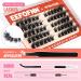 DYI Eyelash Extension Kit - Fluffy Individual Mink Lashes with Long-lasting Bond. Tweezers with Curved Serrated Tip. 8-16mm Extensions at Home by Eefofnn - Buy Online on GoSupps.com