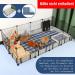 Waterproof Oxford Pet Cage Habitat for Guinea Pigs | Washable Bed Linen & Pipi Pads | XL 142x71cm Gray - Buy Online on GoSupps.com