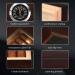 Cigar Humidor Case with Hygrometer Humidifier Handmade Cedar Wood Cigar Box Glass-Top Portable Travel Cigar Case Hold 20-30 Cigars for Men - Buy Online on GoSupps.com