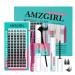 Diy Lash Extension Kit Lash Extensions Kits 84 Pcs Lash Clusters With Lash Glue Remover Eyelash Clusters Tweezer For Beginner Diy Individual Lash Extension At Home Easy To Apply(Blushing) 1 count (Pack of 1) Blushing