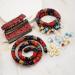 Spiral Lock Hair Tie Dreadlock Set with Colorful Wire Ponytail Holders and Shell Beads Pendant Jewelry - 28 Pieces Red Thick Hair Accessories - Buy Online on GoSupps.com