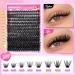 wiwoseo Russian Cluster Lashes Kit - Individual Eyelash Extensions with Glue (0.07D Volume, 9-16MM) - Buy Online on GoSupps.com
