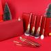 Ducare 10-Piece Professional Makeup Brush Set with Cosmetic Bag | Premium Synthetic Kabuki & Eye Brushes for Flawless Blending - Buy Online on GoSupps.com