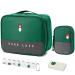Wugu 2stk medication bag portable medication bag with 2 pieces tablet box moisture -resistant medicine storage bag travel pharmacy bag for school travel camping and hiking -green