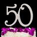 50 Cake Topper for 50th Birthday or Anniversary - Rhinestone Metal Party Decoration (Silver) - Buy Online on GoSupps.com