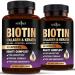 NEW AGE Biotin Collagen Keratin Hyaluronic Acid - 50 000mcg Hair Growth Vitamins for Men and Women Nails Hair Skin Vitamins and DHT Blocker with Vitamin E Folic Acid Pumpkin Seed MSM- 180 Count 180 Capsules (Pack of 2)