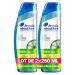 Head & Shoulders Pure Intense Sebum-Regulating Anti-Dandruff Shampoo 2x250 ml, With Lemon, For Oily Scalp, Up to 100% of Dandruff Eliminated