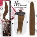 Moresoo 16 Inch Chestnut Brown Tape in Human Hair Extensions, 20 Pieces/50g - #8 Brown Real Hair Extensions - Buy Online on GoSupps.com