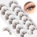 Lash Clusters Brown Lashes Natural Look False Eyelashes DIY Individual Lashes Fluffy Wispy Lashes Brown Natural Lashes Extensions by GVEFETIEE 7 Pairs - Buy Online on GoSupps.com