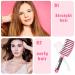 Curved Vented Boar Bristle Hair Brushes - Fast Drying & Detangling - 3 Pack (White/Pink/Purple) - Buy Online on GoSupps.com