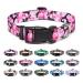 Mercano dog collar adjustable soft nylon comfort & robust patterned dog collar for small medium -sized dog puppies (M dog camo pink) m dog camo pink