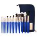Bdellium Tools Professional Makeup Brush Golden Triangle - Phase I Complete 15pc. Brush Set with Stand-Up Pouch