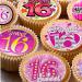24 16th pink female style edible birthday party Cupcake Cake Toppers Wafer Rice Paper precut decoration