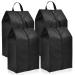 4 Pack Shoe Storage Organizer Bags Set Waterproof Nylon Fabric with Sturdy Zipper for Men Traveling Black