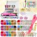 Hotfix Applicator Rhinestone, Larger Hot Fixed Rhinestones Applicator Tool Pen Kit, Bedazzler Kit with Rhinestones for Clothes Crafts Badazzle, 19 Color Gems Crystals, Templates, 30/20/16SS w/Case Pink