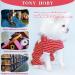 Tony Hoby Dog Suit XL for Men & Women | Striped Soft Cotton Pile Overall for Comfortable Sleep - Red Boy - Buy Online on GoSupps.com