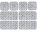 Axion 8 Series Mix-Set EMS electrodes-compatible with Compex muscle stimulation devices |Electrode pads for muscle stimulation |With 3.75 cm SNAP push button |Certified medical device