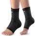 CAMBIVO Ankle Brace for Women & Men(Pair) Compression Ankle Support for Sprain & Strain Achilles Tendonitis Plantar Fasciitis & Recovery Ankle Sleeve for Basketball Football Daily Use(Medium) Medium Black