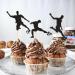 UXYOKM 24Pcs Football Cupcake Toppers Black Glitter Football Players Sport Soccer Cupcake Picks Baby Shower Birthday Sports Theme Party Cake Decorations Supplies - Buy Online on GoSupps.com
