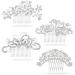 4 Pieces Wedding Hair Accessories for Brides Faux Pearl Crystal Bridal Hair Accessories Hair Side Bridal Comb Rhinestone Wedding Hair Pieces Bridal Flower Hair Comb for Women Girls (Classic Style)