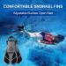 BOMCET Snorkel Fins - Compact Adjustable Swim Flippers for Adults - Short-Blade Diving Fins for Efficient Swimming - Ideal for Snorkeling & Travel - X/L 9-13 - Buy Online on GoSupps.com
