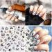 Panda Nail Art Stickers - 3D Cute Pandas with Bamboos and Flowers - Pack of 5 Sheets - for Nail Design, Manicure, DIY Decor, Kids Crafts - 3.1x3.9 Inch - Buy Online on GoSupps.com