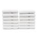 LT Elite Luxury Hotel & Spa Collection Premium Turkish Terry Cotton Washcloth Set  12 Washcloths  White White 12 Washcloths