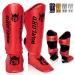 WARLORD PRO Muay Thai Shin Guards for Men MMA Gear, Kickboxing Shin Guards Sparring Gear MMA Training Equipment Muay Thai Pads MMA Shin Guards Shin Guards MMA Shin Pads Kickboxing Gear Martial Arts Small RED