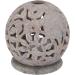 Buy GURU SHOP Indian Scented Potpourri Container - Soapstone Tealight & Ball Flowers - Cream-White - 8.5x8x8 cm | Fragrance & Oil Lamps International Shipping - Buy Online on GoSupps.com