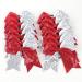 Oaoleer 12PCS 7 Sequin Glitter Cheer Bows - Sparkly Large Hair Bows for Girls - Competition Cheerleader Accessories in Silver and Red Sequin - Buy Online on GoSupps.com