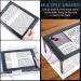 3X Large Lighted Magnifying Glass with 12 LED Lights | Foldable Hands-Free Reading Magnifier for Low Vision and Seniors - Black - Buy Online on GoSupps.com