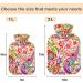 NAANLE Colorful Hot Water Bottle with Cover | Ethnic Paisley Pattern | 1L for Pain Relief & Cold Therapy - Buy Online on GoSupps.com
