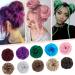 Thick Hair Bun Extensions Messy Curly Hair Scrunchies Hairpieces Synthetic Donut Updo Hair Pieces for Women Girls - Light Pink 45 g Light Pink
