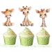 10 PCS Party Giraffe Jungle Animal Cupcake Toppers - Add a Touch of Wild Elegance to Your Treats!