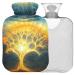 Naanle tree of life heat bottle with lid transparent hot water bottle Handfoots Heating tag for pain relief heat and cold therapy 2L