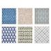 Set of 6 Kitchen Scandi Nordic Geometric Triangle Swedish Dishcloths Cleaning Cloths Strong Absorbent Quick Drying Dish Towels Reusable Cloths for Counter Wipes Art Deco (Scandi)