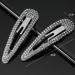 Silver Sparkly Hair Clips for Women - Large Snap Hairclips by FANGHUIER - Buy Online on GoSupps.com