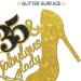 Tenhaisi Black Golden Glitter 35 & Fabulous Lady Cake Topper Happy 35th Birthday Party Decoration for Women - Talk 35 to Me - Cheers to 35 Years Wedding Anniversary Party Supplies - Buy Online on GoSupps.com
