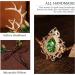 MOSTORY Handmade Antler Fairy Crown Gold Green Leaf Headpiece Deer Horns Elf Headband Woodland Elven Circlet for Women Womens Cosplay Costume Hair Accessories Wedding Bridal Maternity Shoot Proms - Buy Online on GoSupps.com