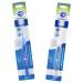 Brilliant Soft Toothbrush for Adults - with Over 14,000 360 Degree Micro-Fine, Rounded-Tip Bristles for Easy & Effective Cleaning, Blue-Clear, 2 Count 2 Count (Pack of 2) Blue-clear