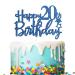 Tenhaisi Gilttery Navy Blue Happy 20th Birthday Cake Topper Cake Topper for 20th Birthday - Happy 20th Cake Topper Fabulous 20th Birthday Decoration