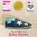 Blue Stars Baby Shoes | Soft Sole, Leather Toddler Shoes for Baby Girl & Boy 18-24 Months - Buy Online on GoSupps.com