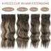 Deethens 20 Beach Wavy Clip-In Hair Extensions - Dark Root to Cold Brown Mix Ash Blonde 20 Inch - Buy Online on GoSupps.com