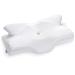 Elviros Cervical Memory Foam Pillow, Contour Pillows for Neck and Shoulder Pain, Ergonomic Orthopedic Sleeping Neck Contoured Support Pillow for Side Sleepers, Back and Stomach Sleepers (White) White Queen Size 25.2Lx15Wx(
